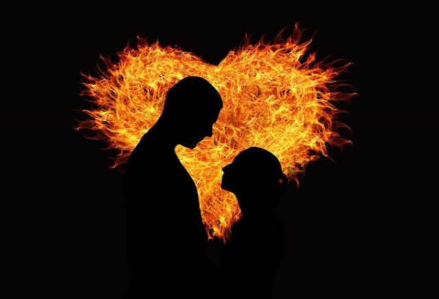 Photo by Cocodillaa.com heart, love, flame, lovers, silhouette, fire, burn, blaze