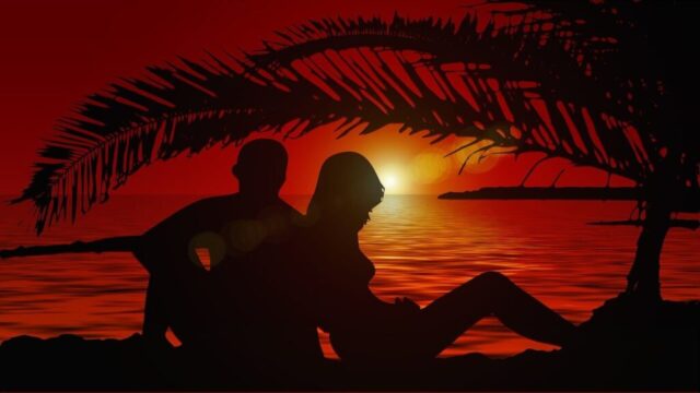 Photo by Cocodillaa.com lovers, silhouette, few, sunset, tree, nostalgia, love, valentine's day, afterglow, nature, clouds, look, watch