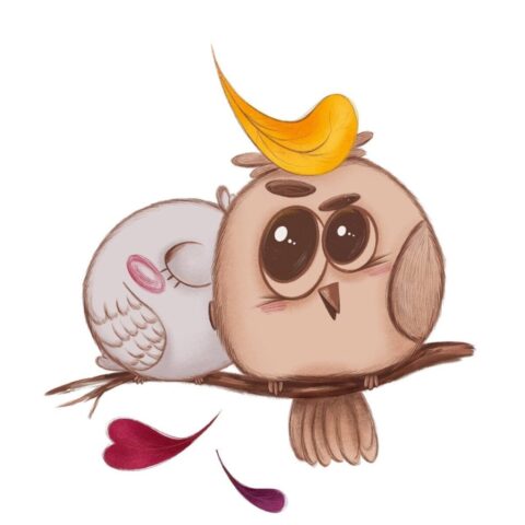 Photo by Cocodillaa.com birds, couple, branch, sitting, love, cute, animals, plumage, fluffy, nature, autumn, leaves, love, love, love, love, love, cute