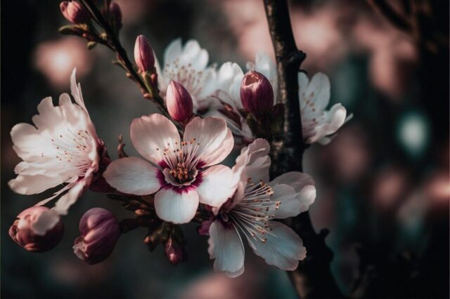 ai generated, flower, flower background, cherry blossom, beautiful flowers, sakura, blossom, branch, flower wallpaper, tree, pink, spring, plant, bloom, flowering, beauty, nature