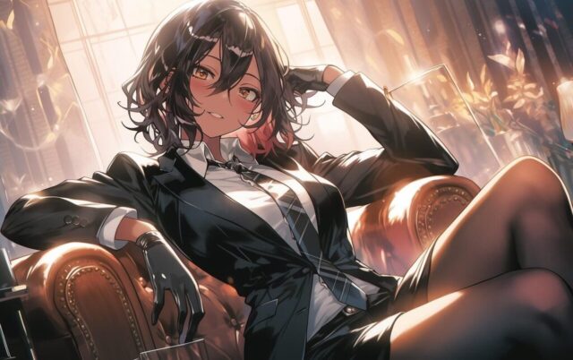 woman, anime, beauty, suit, portrait, anime, anime, anime, anime, anime