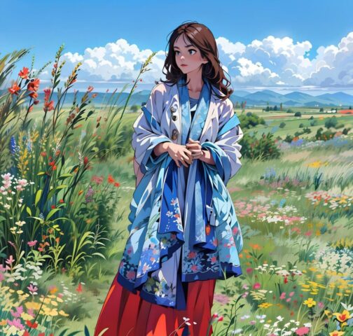 ai generated, woman, young, fashion, cartoon, cute, anime