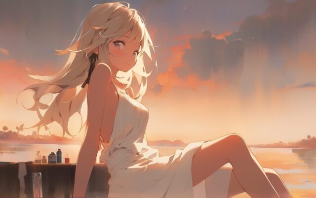 ai generated, woman, model, anime, face, watercolor, art