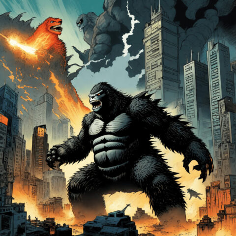 godzilla, kong, monster, gorilla, lizard, nissan, giant, reptile, kaiju, dinosaur, creature, dragon, horror, predator, radiation, beast, shinjuku, fantasy, godzilla, godzilla, godzilla, godzilla, godzilla