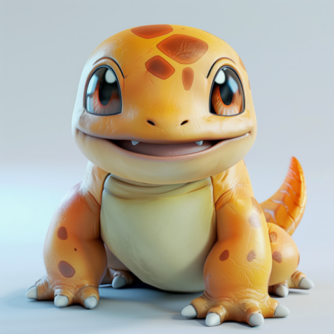 ai generated, charmander, fire, pokemon, drawing, anime