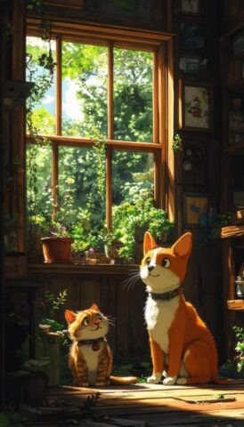 cats, indoors, pets, nature, felines, anime, plants