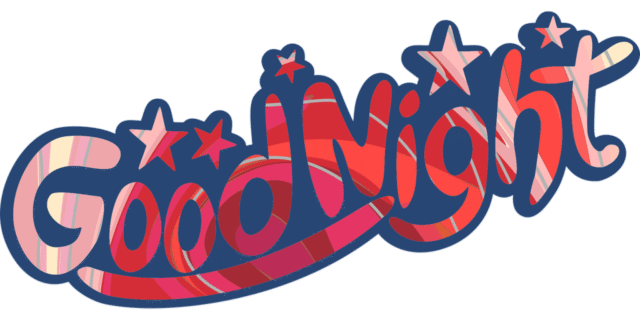 goodnight, typography, stars, grafitti, aesthetic, red, movement