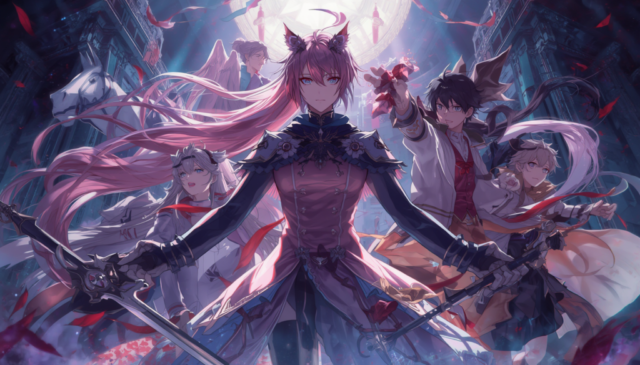 a stunning illustration of Anime wallpaper