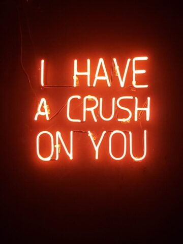 Photo by Cocodillaa.com orange i have a crush on you neon light signage