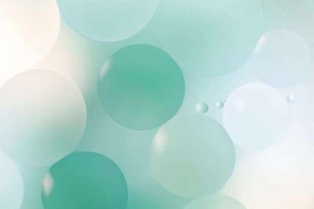 Photo by Cocodillaa.com blue and white balloons on blue sky