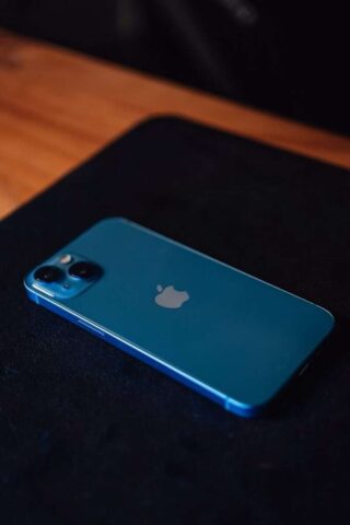 a blue cell phone