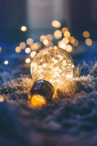 Photo by Cocodillaa.com halogen bulb turned on in bokeh photography