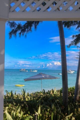 A view of the ocean from a house