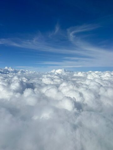 Photo by Cocodillaa.com A view of the clouds from an airplane