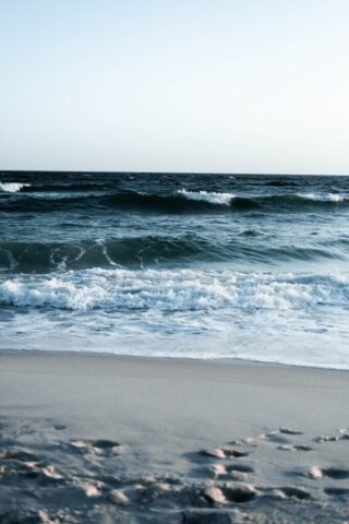 waves crashing on a beach