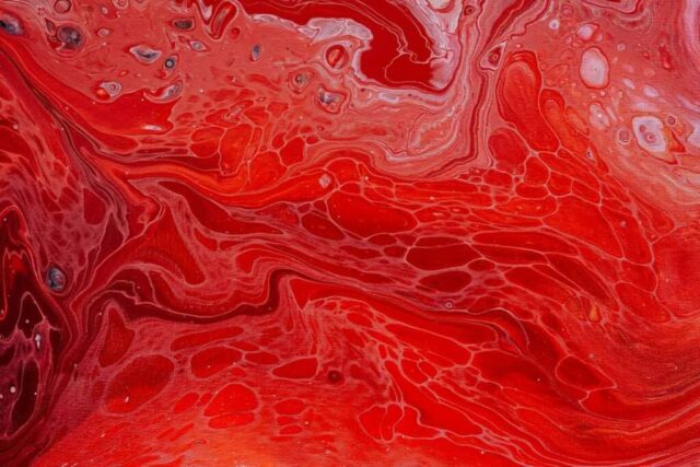 red and white abstract painting