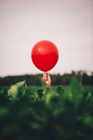 Photo by Cocodillaa.com person holding red balloon