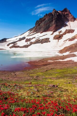 Photo by Cocodillaa.com white and brown mountain near body of water during daytime
