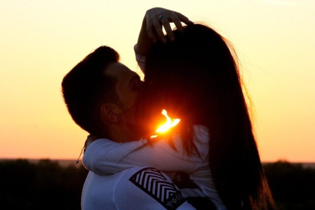 Photo by Cocodillaa.com couple, love, sunset, kiss, beauty, nature, romance