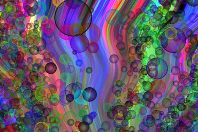 Photo by Cocodillaa.com soap bubbles, circles, rainbow, nature, plasma, neon, graphic