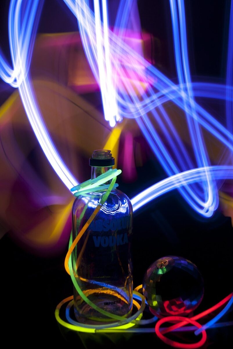 party, neon, bottle, lights, movement, effect, alcohol, neon, neon, neon, neon, neon