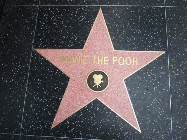 Winnie the Pooh's star on the Hollywood Walk of Fame