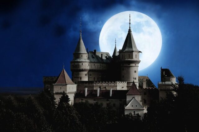 Photo by Cocodillaa.com moon, castle, full moon, mystical, night, moonlight, atmosphere, architecture, fairy tale castle, masonry, fortress, fortification, citadel, moon, moon, castle, castle, castle, castle, castle
