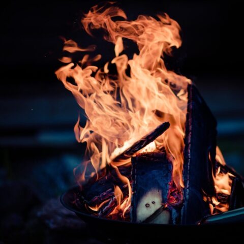 fire, flame, burn, bonfire, campfire, dark, night, light, black fire