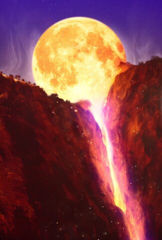 Photo by Cocodillaa.com moon, mountains, lava, full moon, night, heaven, dusk, super moon, eve, landscape, nature, romantic, the atmosphere, lighting mood, mood, moon set, gigantic, lava, lava, lava, lava, lava