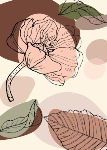 abstract, flower, leaves, pattern, background, decoration, modern, wall, texture, floral background, style, elegant, template, trendy, cover, nature, minimal, concept, wallpaper, iphone wallpaper