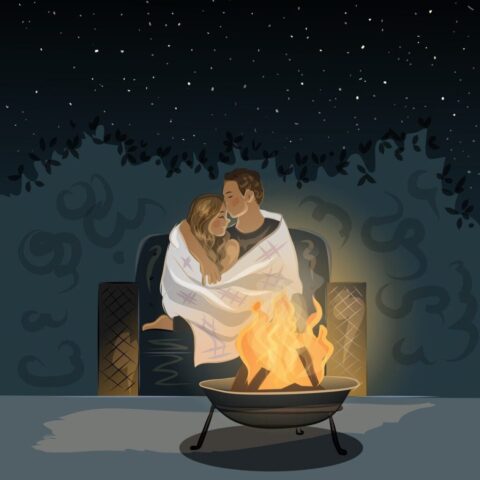 Photo by Cocodillaa.com love, couple, campfire, cozy, lovers, embrace, together, evening, relationship, people, fireplace, romantic, night, drawing, cartoon drawing, hugs, kiss, digital drawing, digital art, love, love, love, love, love, couple, couple, couple, lovers, fireplace