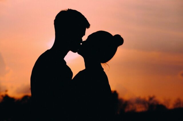 Photo by Cocodillaa.com couple, nature, kiss, sunset, silhouette, love, romance, romantic, lovers, relationship, man, woman, together, dusk, dark