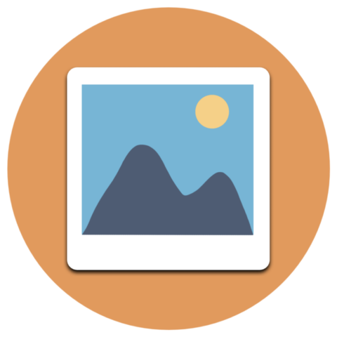 icon, photo, photo frame, frame, minimal, picture, minimal icon, app icon, cut out