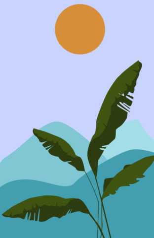 summer, landscape, banana, nature, mountains, plants, sky, sun, environment, flora, aesthetic wallpaper, phone wallpaper, phone wallpaper, phone wallpaper, phone wallpaper, phone wallpaper, phone wallpaper
