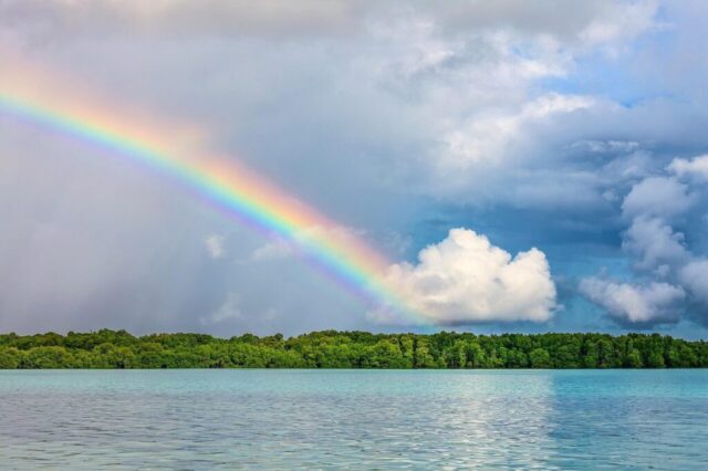 Photo by Cocodillaa.com landscape, rainbow, nature, tropical, beautiful nature, atoll, lagoon, nature background, widi archipelago, indonesia, hd wallpapers, hd wallpaper, nature wallpaper