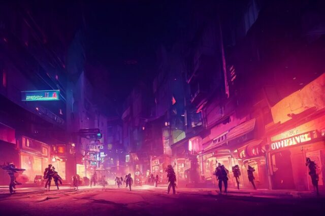 street, cyberpunk, city, urban, neon, night, light, cyberpunk style, neon lights, digital art, wallpaper, background, cyberpunk art, ai art, district, cyberpunk, cyberpunk, cyberpunk, cyberpunk, cyberpunk