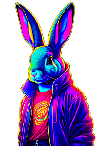rabbit, bunny, art, colorful, neon, clip art, cutout, rabbit, neon, neon, neon, neon, neon, clip art