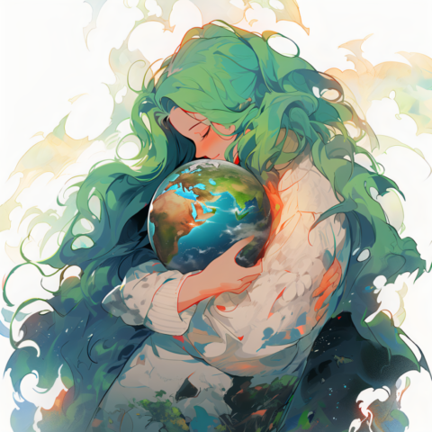 Photo by Cocodillaa.com ai generated, mother earth, climate changes, love, pollution, nature, earth, planet, cartoon, digital art, mother earth, mother earth, mother earth, earth, earth, earth, earth, earth