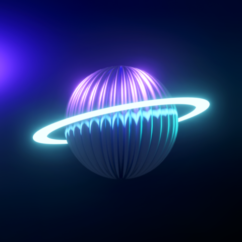 planet, universe, space, world, dark, fantasy, galaxy, astronomy, 3d, neon, ring, purple, blue