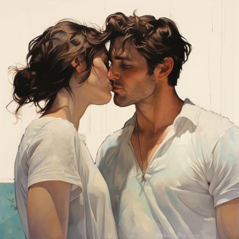 Photo by Cocodillaa.com ai generated, couple, lovers, kissing, love, kiss, romance, romantic, relationship, together, woman, man, people, couple, kissing, kissing, kissing, kissing, kissing
