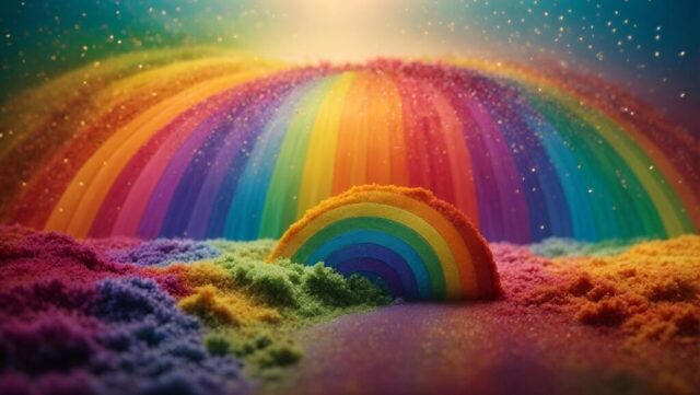 Photo by Cocodillaa.com ai generated, rainbow, glitter, sparkles, proud, gender, queer, happy, individuality, proudly, gender equality, transsexual, rainbow colors, tolerance, sexuality, nature, background, lgbtq, equality, lesbian, bisexual