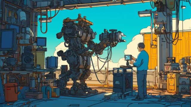 Photo by Cocodillaa.com ai generated, robotics, cinematography, technology, android, camera, filmmaking, future, mechanical, vision, precision, artistry, innovation, directing, film, studio, automation, digital, high-tech, equipment, cinematic, director, lens, ai, artificial intelligence