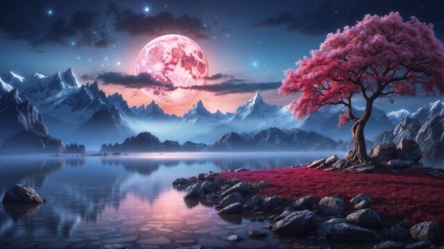 Photo by Cocodillaa.com Moon Silhouette Tree Wallpaper