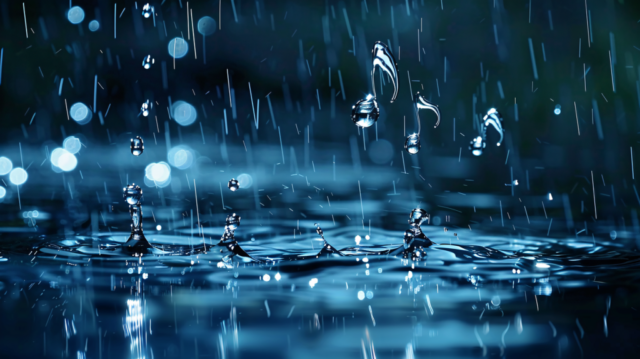 water, droplets, rain, blue, music, notes, splash, symphony, macro, reflection, shimmer, bokeh, light, liquid, harmony, nature, rhythm, surface, melody, dynamic, wet, artistic, abstract, aqua, bright, tempo, ai generated