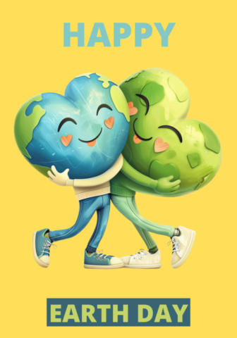 Photo by Cocodillaa.com happy earth day, greeting card, earth, globe, cute, hug, digital art