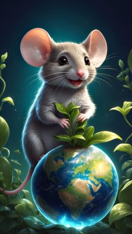 Photo by Cocodillaa.com ai generated, mouse, earth day, rodent, cute, nature, earth, world animal day, plants, animal