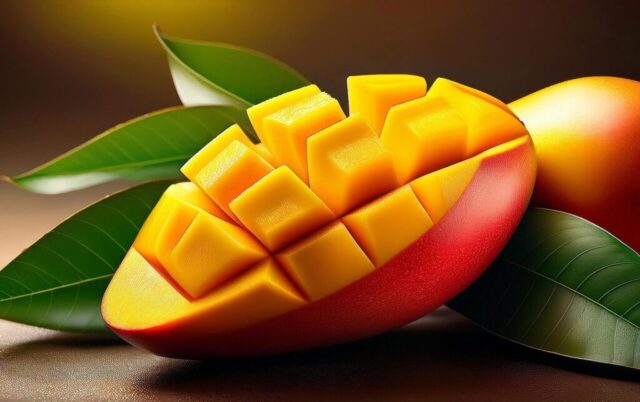 Photo by cocodillaa.com mango, fruit, nature, fruits, food, healthy, plant, green, generated by ai