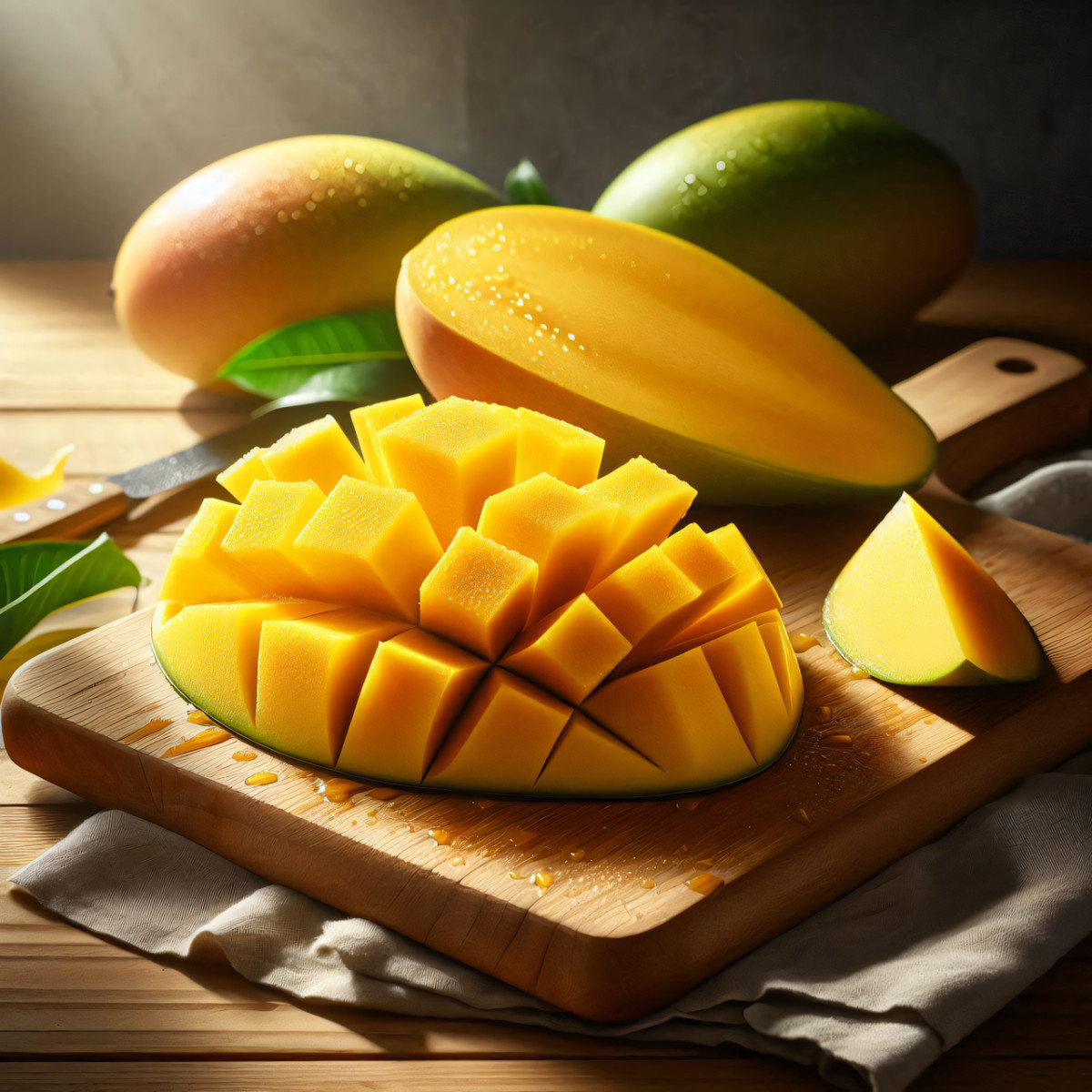 ai generated, mangoes, fruits, food, healthy, organic, ripe, breakfast, fresh, nutrition, delicious, juicy