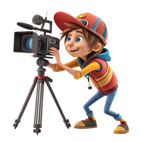 Photo by Cocodillaa.com operator, camcorder, camera, television camera, video, movie, videographer, ai generated