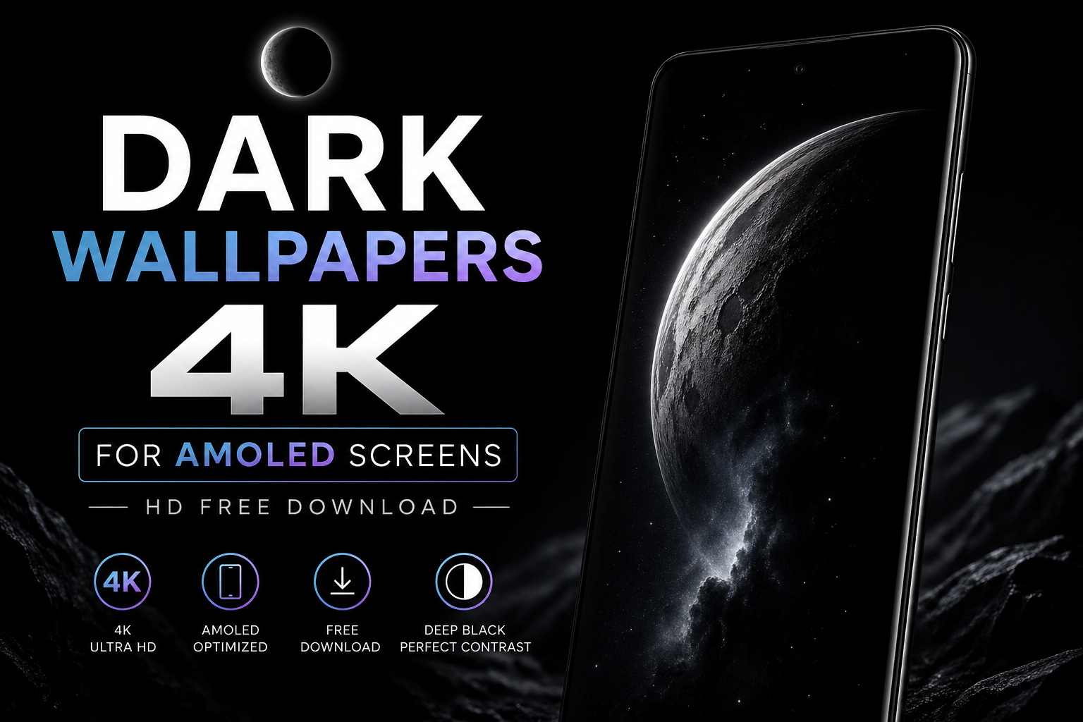 Dark Wallpapers 4K for AMOLED Screens (HD Free Download)
